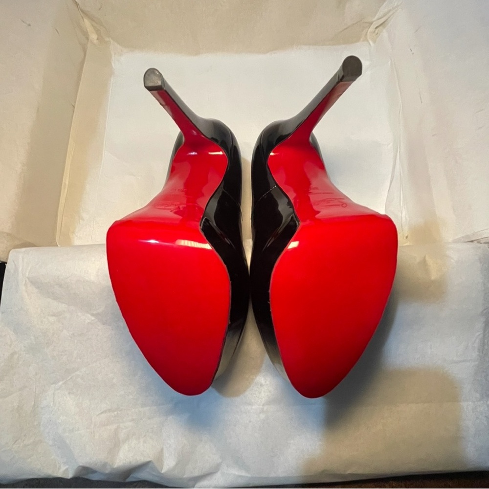 Christian Louboutin Lady Peep Maryjane twist. EU37 Ultra glossy Patent black. - Picture 8 of 10